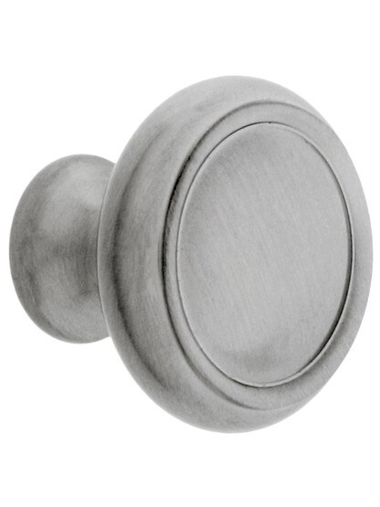 Forged Brass Dome Style Cabinet Knob - 1 1/4 inch Diameter in Brushed Nickel.